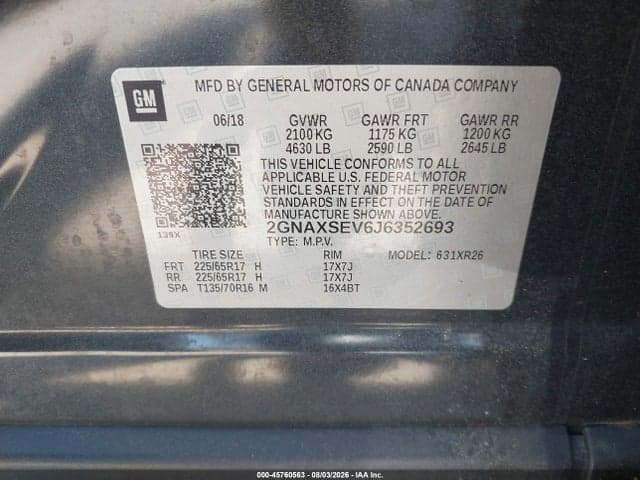 2018 CHEVROLET EQUINOX LT 9