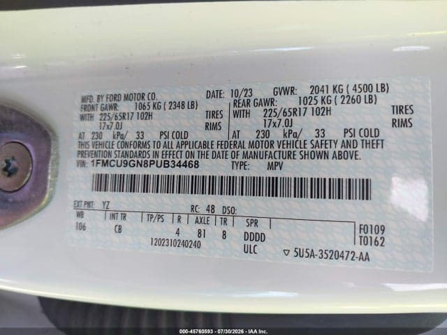 2023 FORD ESCAPE ACTIVE 9