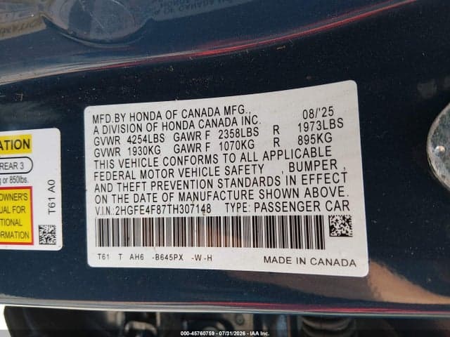 2026 HONDA CIVIC HYBRID 9
