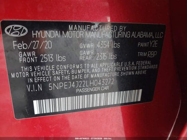 2020 HYUNDAI SONATA SEL PLUS 9