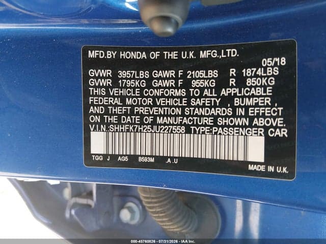2018 HONDA CIVIC LX 9