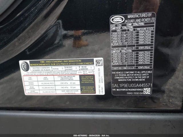 2025 LAND ROVER RANGE ROVER SPORT P360 SE 9