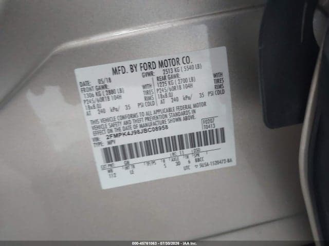 2018 FORD EDGE SEL 9