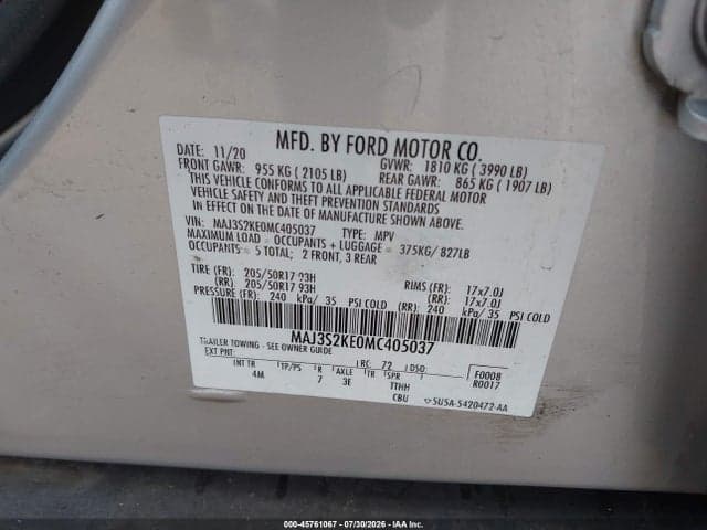 2021 FORD ECOSPORT TITANIUM 9