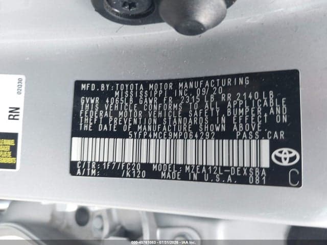 2021 TOYOTA COROLLA SE 9