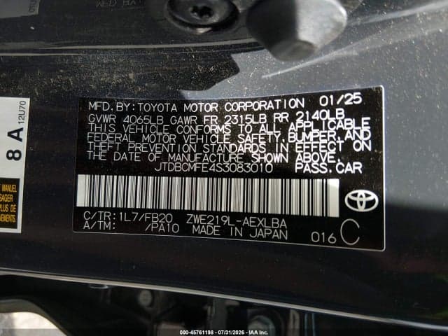 2025 TOYOTA COROLLA HYBRID LE 9