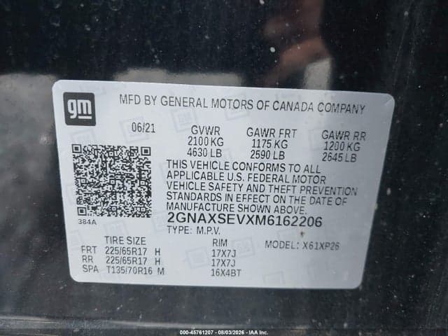 2021 CHEVROLET EQUINOX AWD LS 9