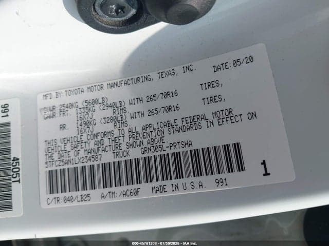 2020 TOYOTA TACOMA TRD PRO 9