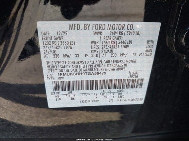2026 FORD EXPLORER PLATINUM 9
