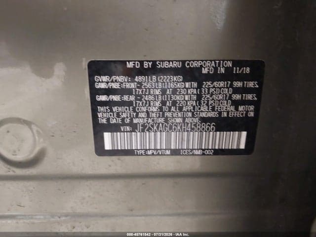 2019 SUBARU FORESTER PREMIUM 9