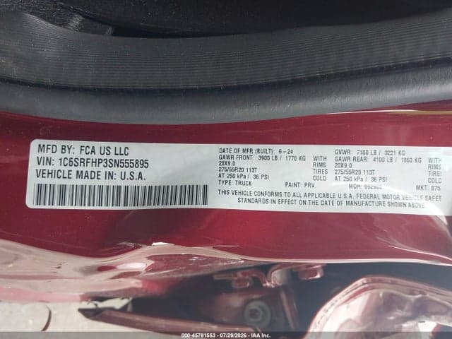 2025 RAM 1500 LIMITED 4X4 5'7 BOX 9