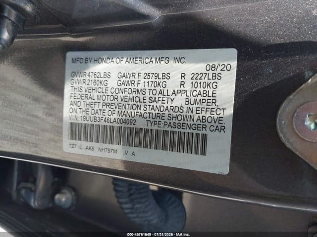 2020 ACURA TLX TECH PACKAGE 9