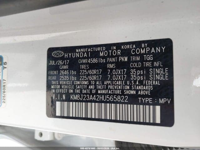 2017 HYUNDAI TUCSON SE 9