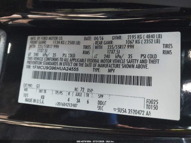 2017 FORD ESCAPE SE 9