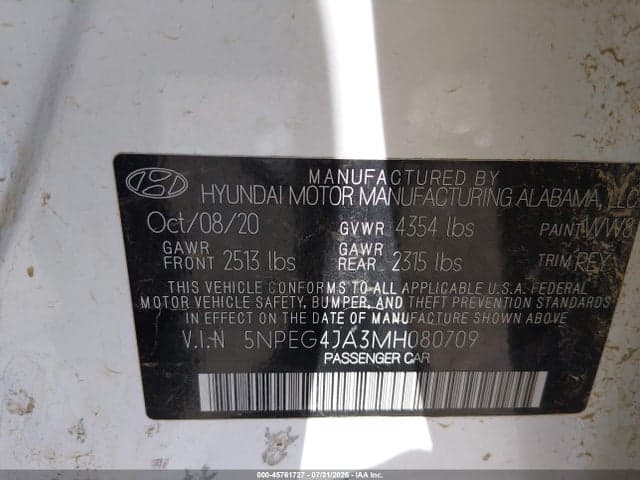 2021 HYUNDAI SONATA SE 9