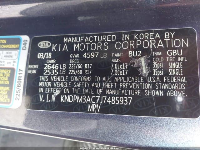 2018 KIA SPORTAGE LX 9