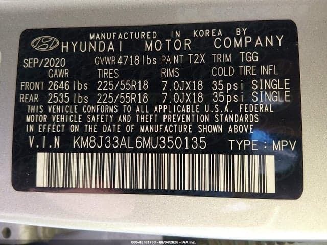 2021 HYUNDAI TUCSON SEL 9
