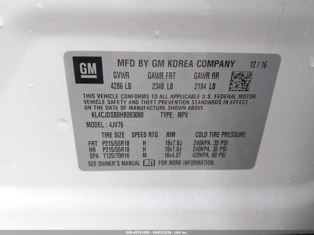 2017 BUICK ENCORE PREMIUM 9