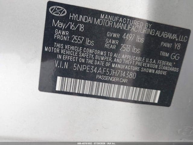 2018 HYUNDAI SONATA SEL+ 9
