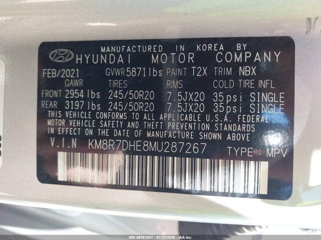 2021 HYUNDAI PALISADE CALLIGRAPHY 9
