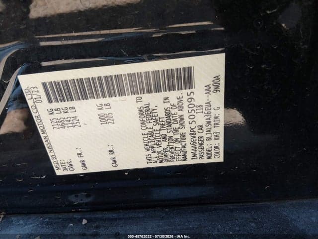 2023 NISSAN MAXIMA SR XTRONIC CVT 9