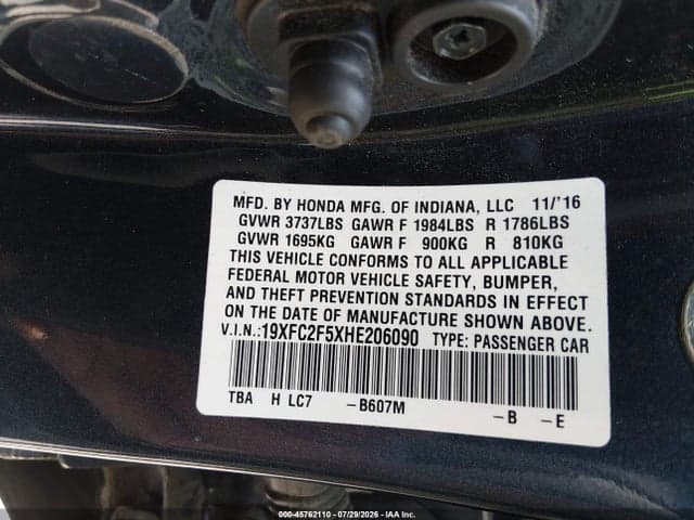 2017 HONDA CIVIC LX 9