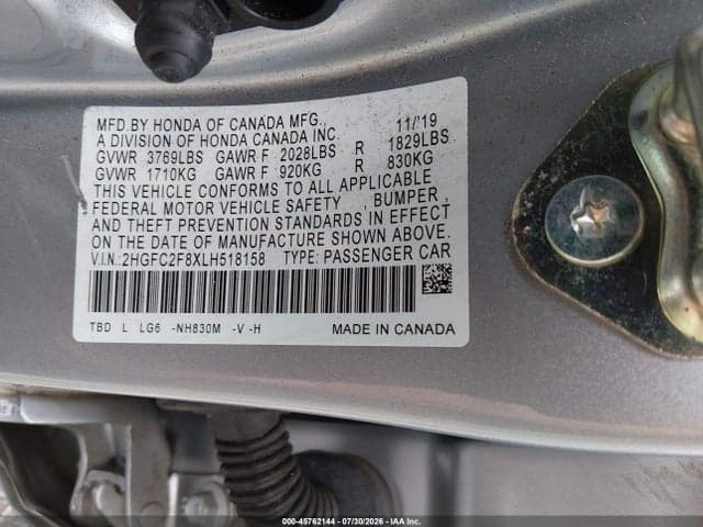 2020 HONDA CIVIC SPORT 9