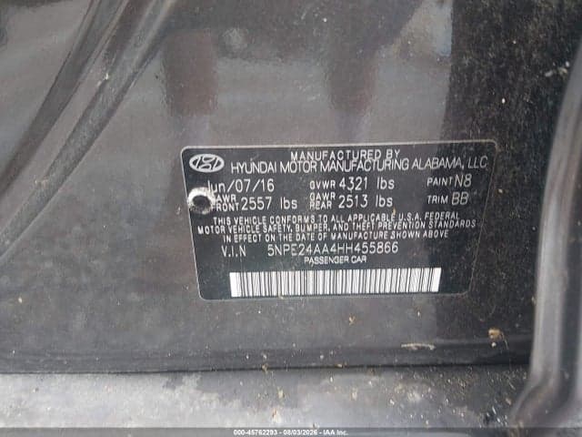 2017 HYUNDAI SONATA ECO 9