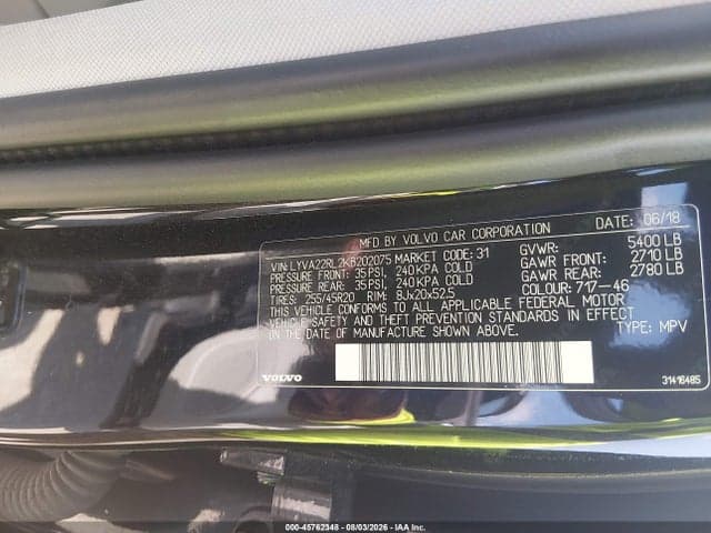 2019 VOLVO XC60 T6 INSCRIPTION 9