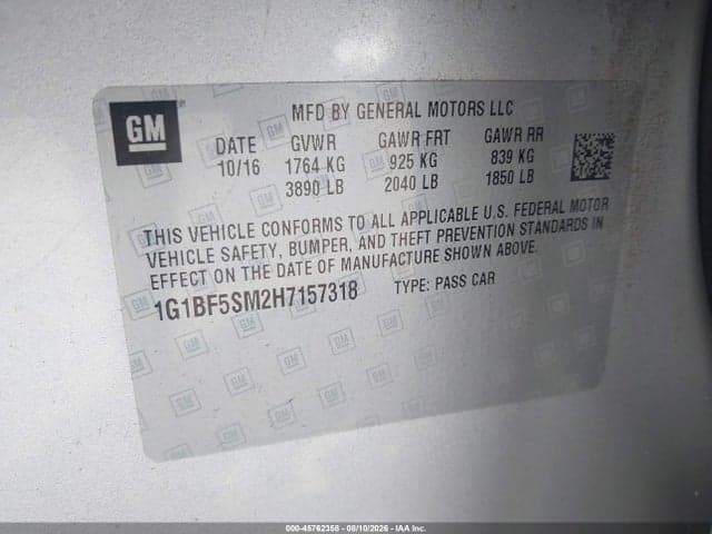 2017 CHEVROLET CRUZE PREMIER AUTO 9
