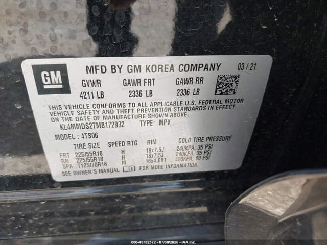2021 BUICK ENCORE GX FWD SELECT 9