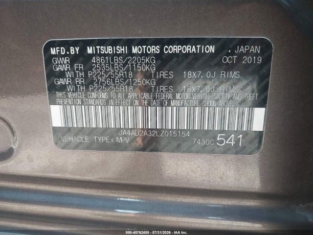 2020 MITSUBISHI OUTLANDER ES 2.4 9