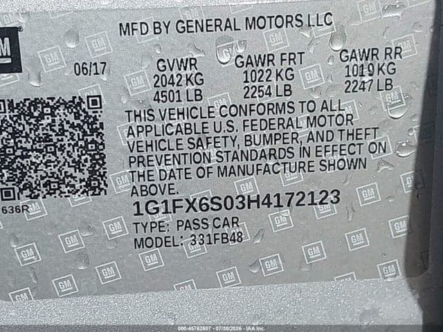 2017 CHEVROLET BOLT EV PREMIER 9