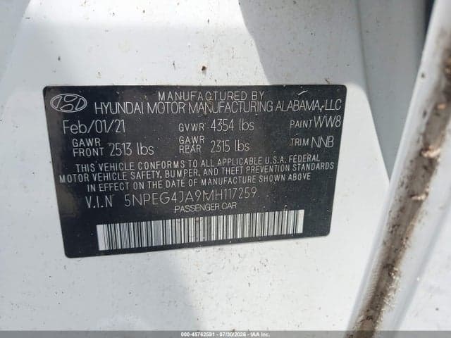 2021 HYUNDAI SONATA SE 9