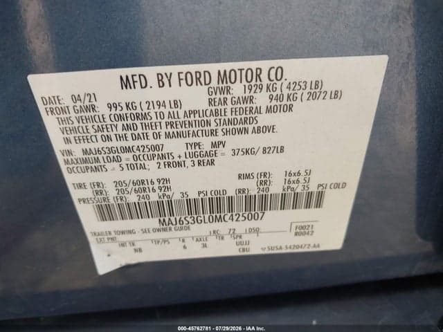 2021 FORD ECOSPORT SE 9
