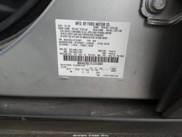 2020 FORD ECOSPORT SE 9