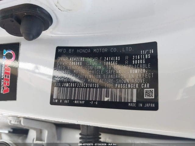 2017 HONDA ACCORD HYBRID 9