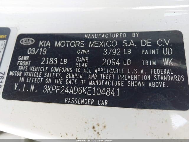 2019 KIA FORTE LXS 9