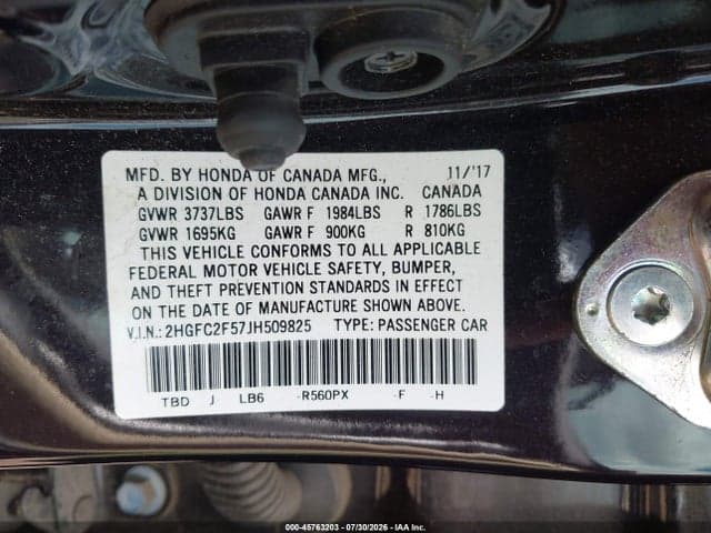 2018 HONDA CIVIC LX 9