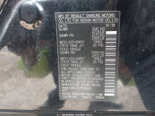 2020 NISSAN ROGUE SV INTELLIGENT AWD 9