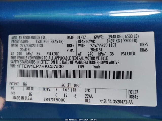 2017 FORD F-150 XL 9