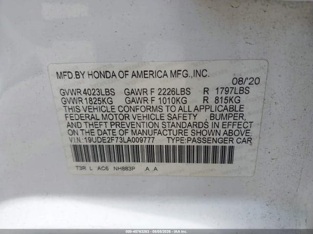 2020 ACURA ILX PREMIUM PACKAGE/TECHNOLOGY PACKAGE 9