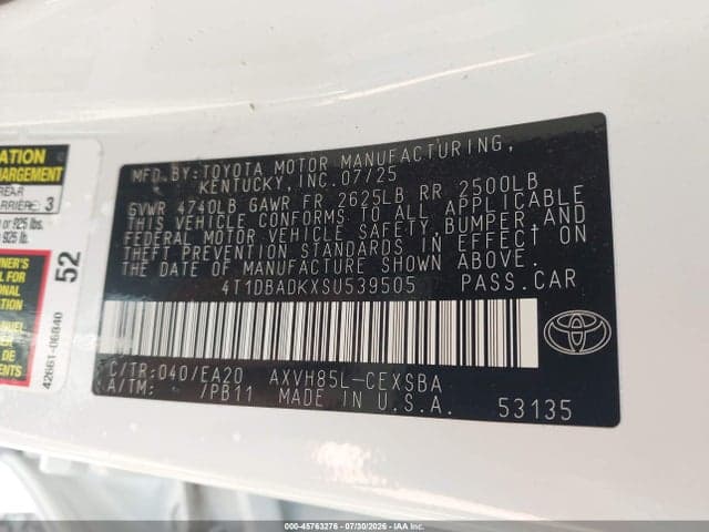 2025 TOYOTA CAMRY SE 9