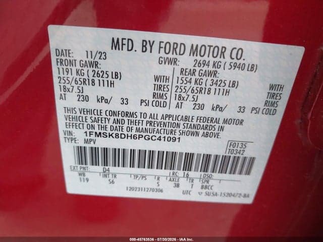 2023 FORD EXPLORER XLT 9