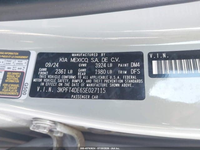 2025 KIA K4 LXS 9