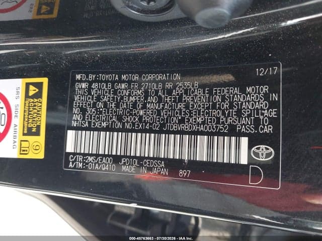 2017 TOYOTA MIRAI 9