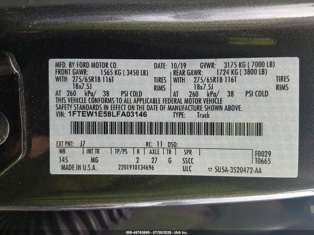 2020 FORD F-150 XLT 9