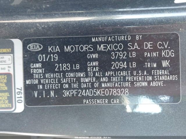 2019 KIA FORTE LXS 9