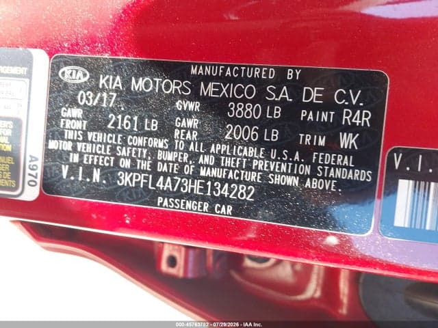 2017 KIA FORTE S 9