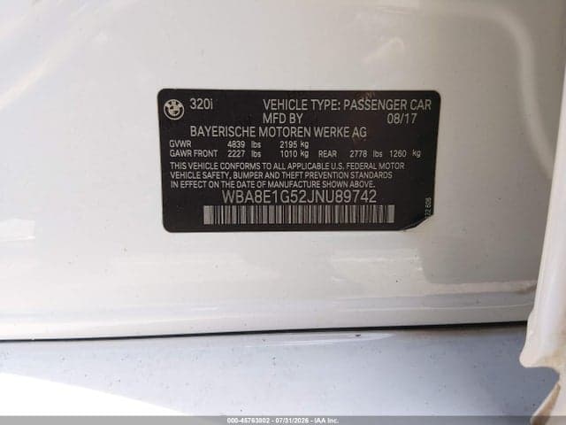 2018 BMW 320I 9